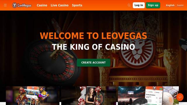Leo Vegas casino screenshot